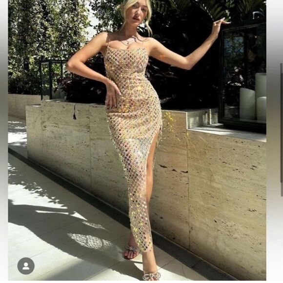 Free People Elliatt Cabana Embellished Midi-Dress/ size XL - Picture 3 of 14